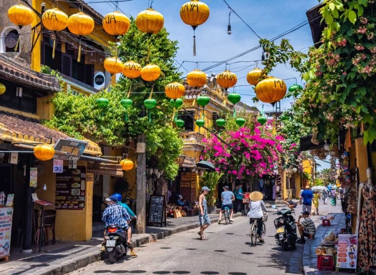 A colorful street in Hoi An, Vietnam. Photo by iStock/Pierrick Lemaret